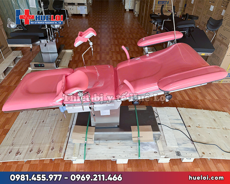 Bàn sản khoa bằng điện PJ-FJ1 – bàn thủ thuật khung thép không gỉ 304
